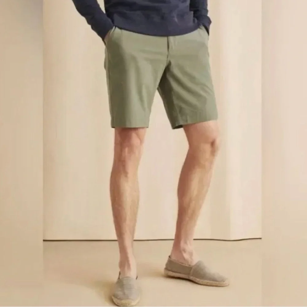 Faherty Men’s All Day Chino Shorts Green Pockets/Drawstring Sz.30-As Is- Preppy